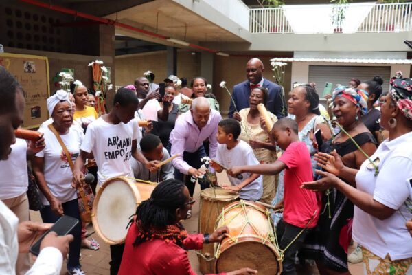Group of people playing drums